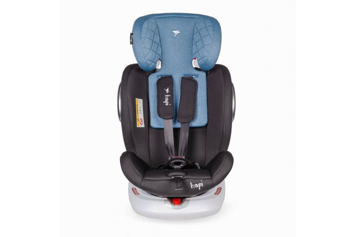 Scaun Auto Rotativ 360 Cu Isofix Si Centura Hapi Ozy Albastru/Gri