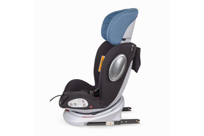 Scaun Auto Rotativ 360 Cu Isofix Si Centura Hapi Ozy Albastru/Gri
