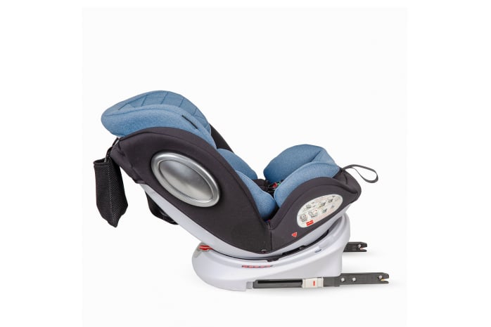 Scaun Auto Rotativ 360 Cu Isofix Si Centura Hapi Ozy Albastru/Gri